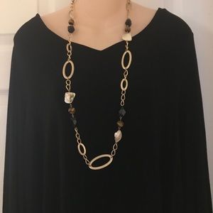 Gold tone chain necklace